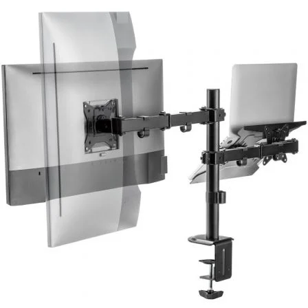 Aisens Soporte de Mesa Giratorio e Inclinable para Portátil y Monitor/TV 9 kg, 17-32", Negro